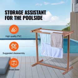 Pyyheteline PVC-putkinen 5 poikkitangolla T-muotoinen vapaasti seisova uima-altaalle