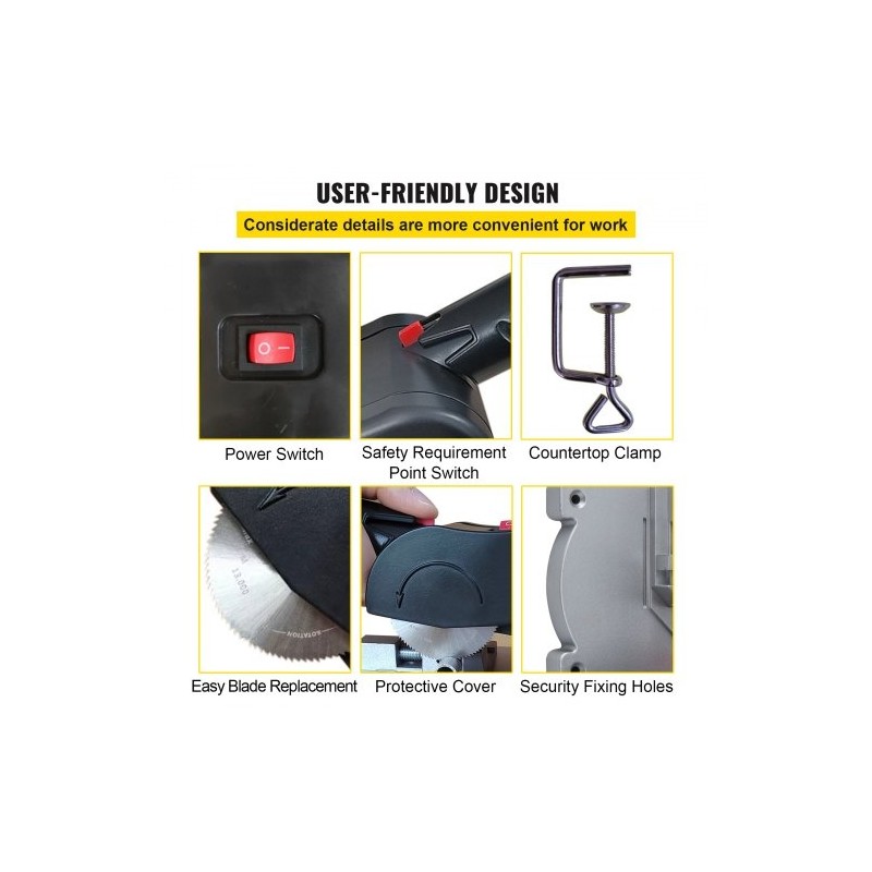 Mini jiirisaha pöytämallinen 90 wattia 0–45 astetta 12 millimetriä kaksi terää