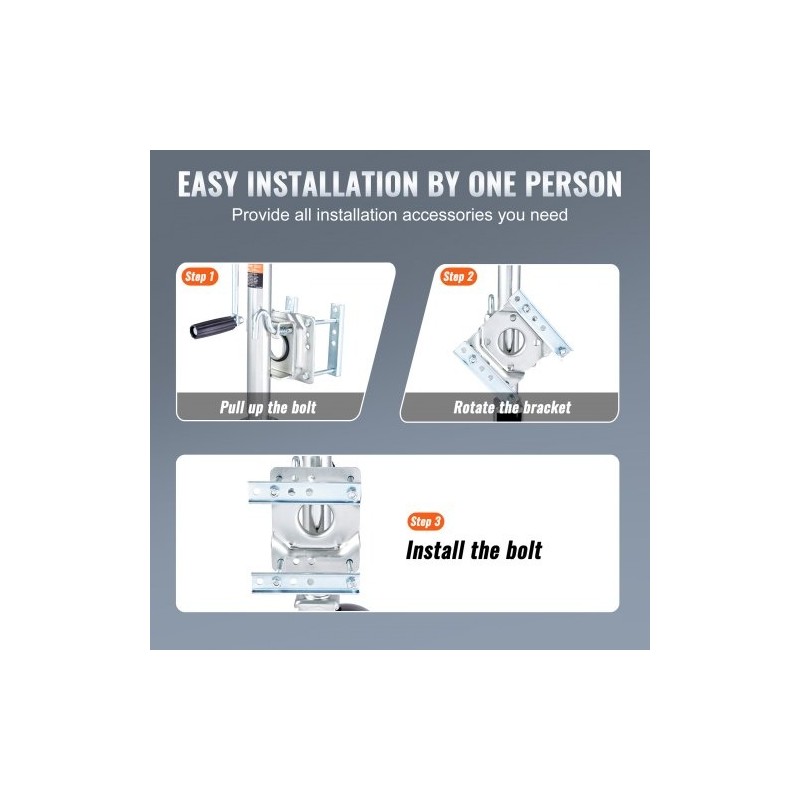Aisatunkki pultattava hiiliteräsrunkoinen 89,7 cm 907 kg PP-pyörät kampi