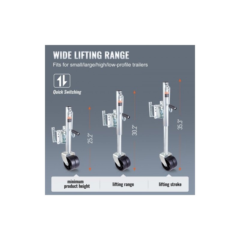 Aisatunkki pultattava hiiliteräsrunkoinen 89,7 cm 907 kg PP-pyörät kampi