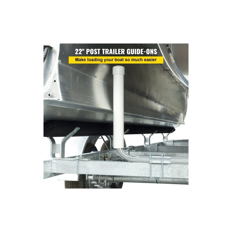 Säädettävä ohjainputkipari 22 tuuman PVC suojilla sinkitystä teräksestä venetrailereille