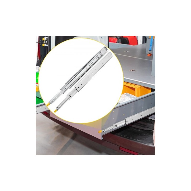 Laatikkokiskot kylmävalssattu sinkitty teräs 91,4cm 3-osaiset täysi ulosveto 227kg pari lukituksella