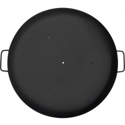 Tulipesäkulho musta maalattu hiiliteräs 77 cm halkaisija 15 cm syvä kantokahvoilla