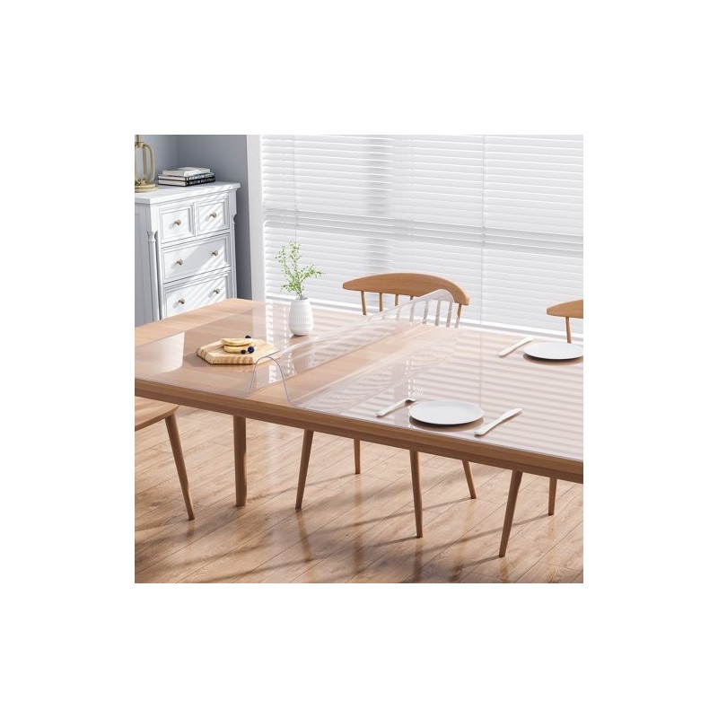 Pöydänsuoja läpinäkyvä PVC 460 x 1232 mm 1,5 mm ruokapöydälle