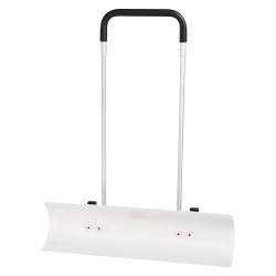 Lumilasta 37 tuumainen ABS lapio 7 tuumaisilla pyörillä käännettävällä terällä U muotoinen alumiinikahva