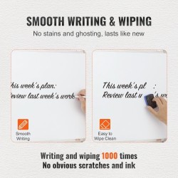 Magnettinen valkotaulu alumiinikehyksellä 457 x 610 mm mukana pyyhin ja 2 tussia