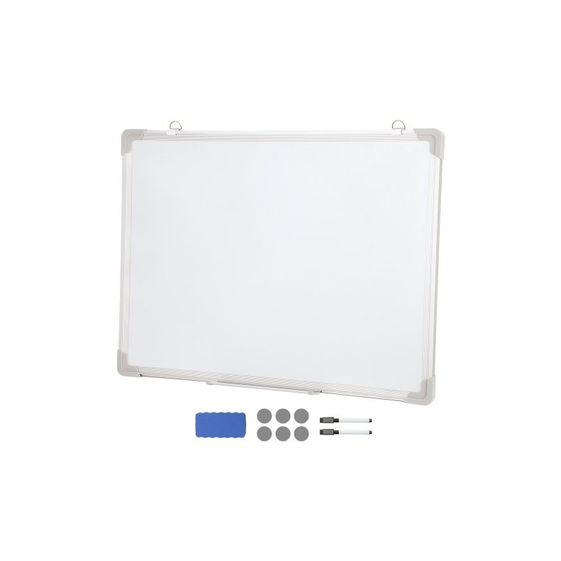 Magnettinen valkotaulu alumiinikehyksellä 457 x 610 mm mukana pyyhin ja 2 tussia