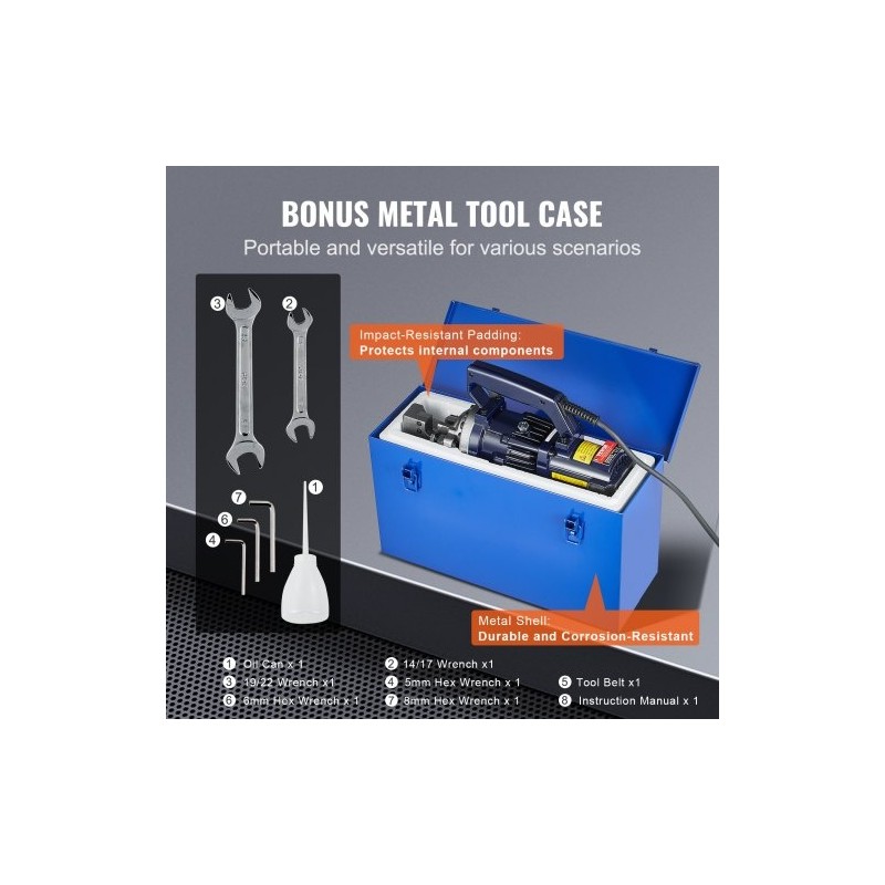 Hydraulinen sähkökäyttöinen raudoitusleikkuri 1000W 4–20 mm RC-20