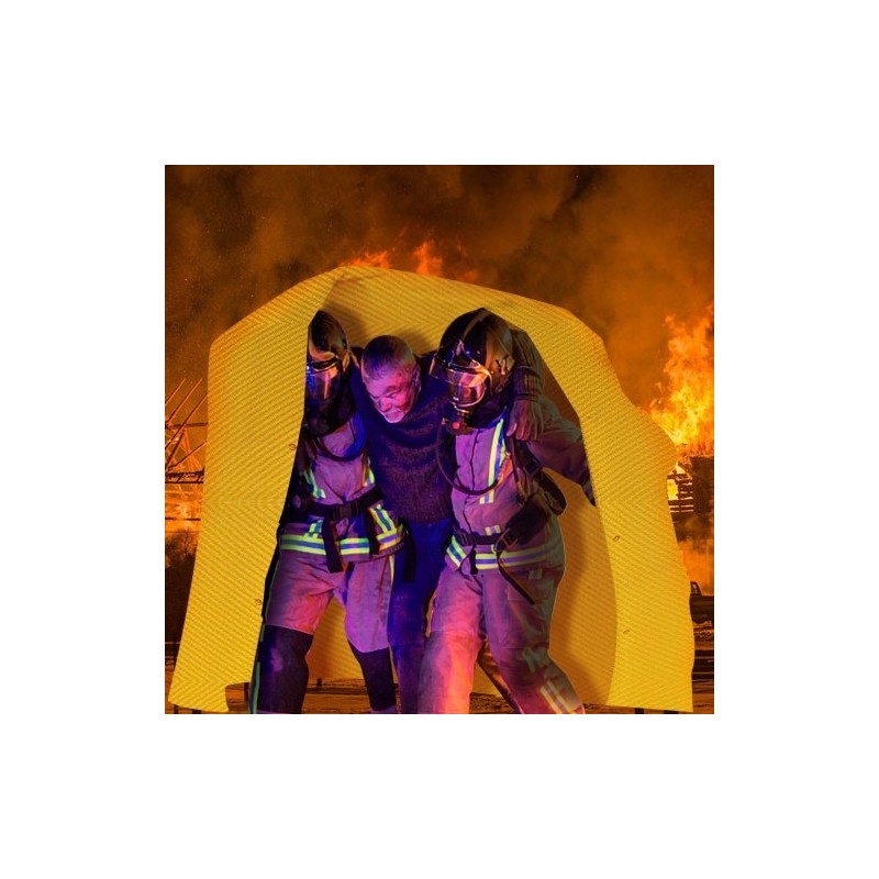 Hitsaus- ja palosuojapeite lasikuitukangas 2,4 x 3,05 m messinkirenkailla