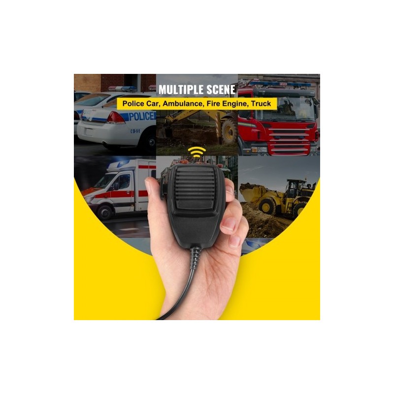 Hätävaroitussarja 200W 12V muovikotelo 125 dB 9 ääntä käsimikrofoni ajoneuvoihin