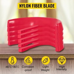 Pystysuuntainen lyhtymallinen tuuliturbiini 12 volttia 400 wattia 5 nailonkuitulavaa lataussäätimellä punainen