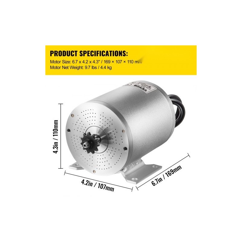 Harjaton tasavirtamoottoripaketti 48V 2000W nimellisnopeus 4300 34A-ohjaimella LCD-kaasukahvalla