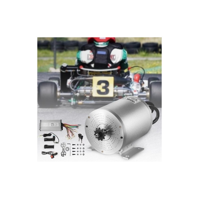 Harjaton tasavirtamoottoripaketti 48V 2000W nimellisnopeus 4300 34A-ohjaimella LCD-kaasukahvalla