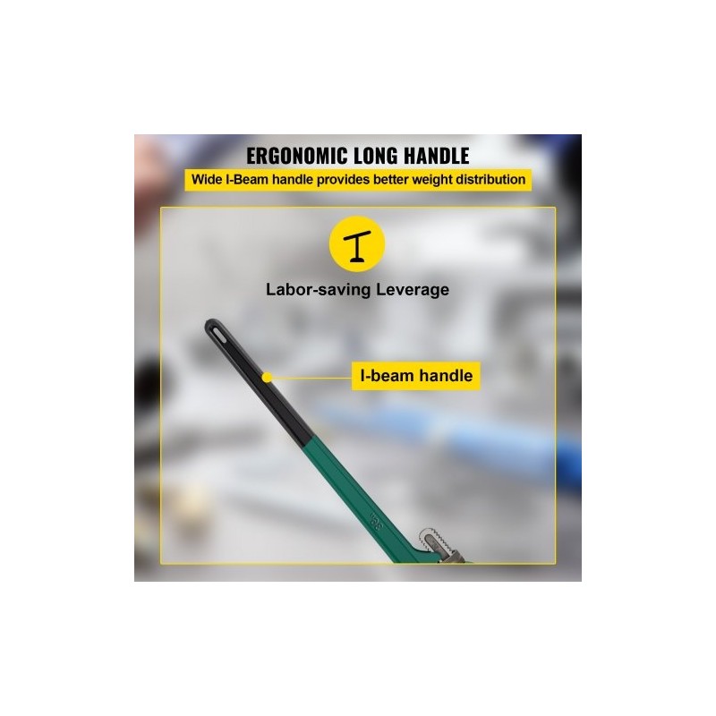 Putkiavain valuteräs suora 91 cm 85 mm leukakapasiteetti raskaan käytön