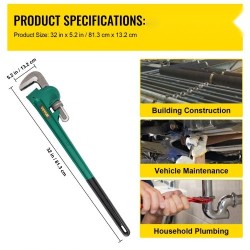 Putkiavain valuteräs suora 91 cm 85 mm leukakapasiteetti raskaan käytön