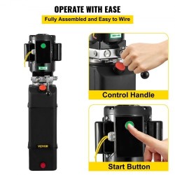 Hydraulinen yksivaiheinen yksitoiminen sähköpumppu 15 litran muovisäiliöllä autonostimiin 208–230 volttia