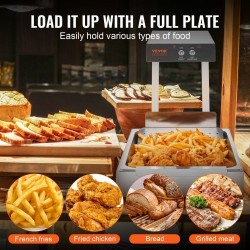 Lämpölamppu ranskanperunoille ruostumatonta terästä 750 watin teho 40–50 celsiusastetta pöytämalli