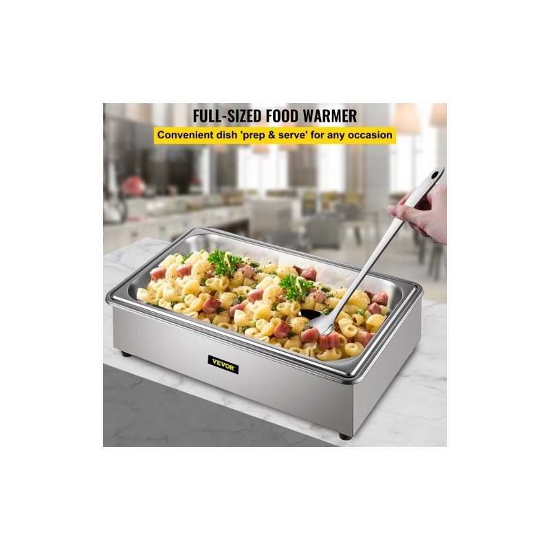 Täysikokoinen 1-säiliöinen sähköinen ruoanlämmitin 9 l ruostumatonta terästä ravintoloihin