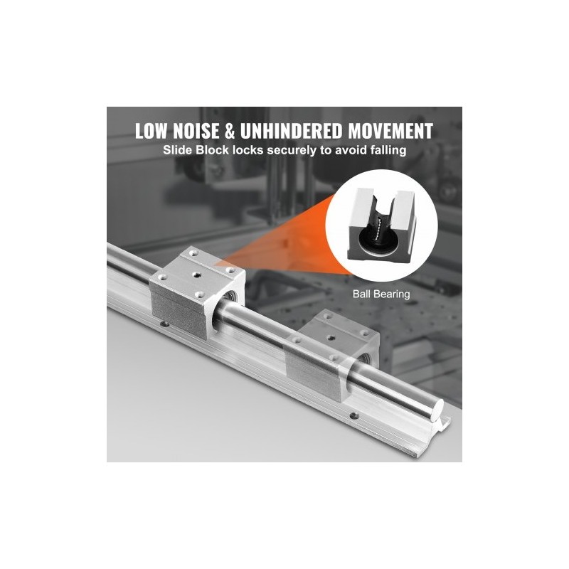 Lineaarikiskosarja SBR25 2 kpl 1200 mm ohjainkiskoja 4 kpl SBR25UU liukupalikoita