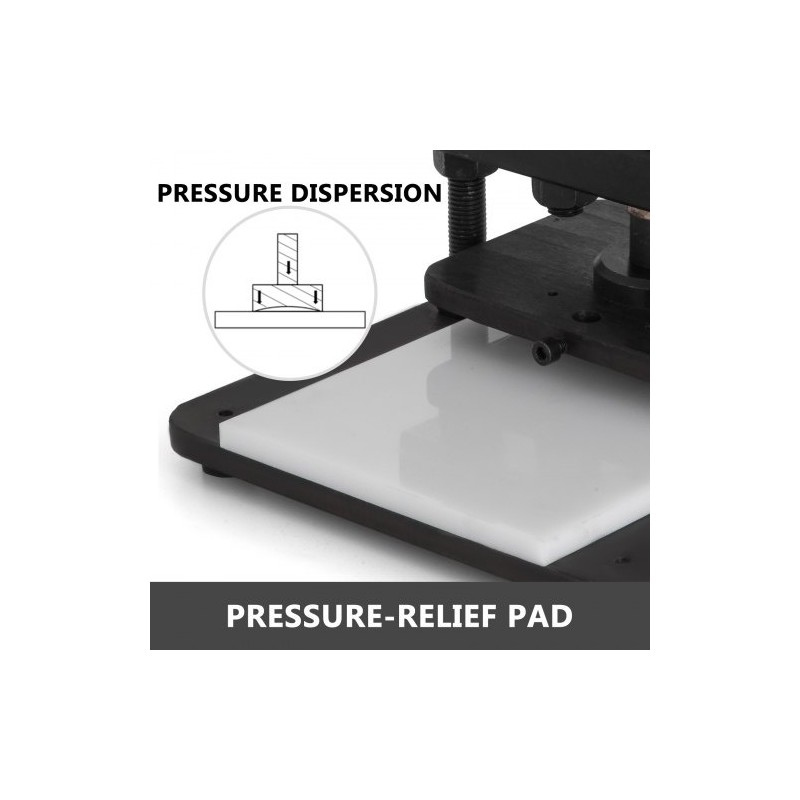 Manuaalinen nahkaleikkuri ja prässikone mangaaniterästä 260 x 120 mm enintään 10 mm