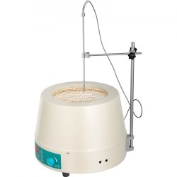 Lämmityskuori magneettisekoittimella 2000 ml pyöreäpohjaisille keittopulloille digitaalinen lämpötilansäätö 600 watin teho