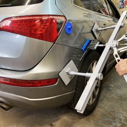 Lommonoitinvipu alumiiniseosta 110 cm kaksivartinen autokorin oikaisuun säädettävillä tukijaloilla