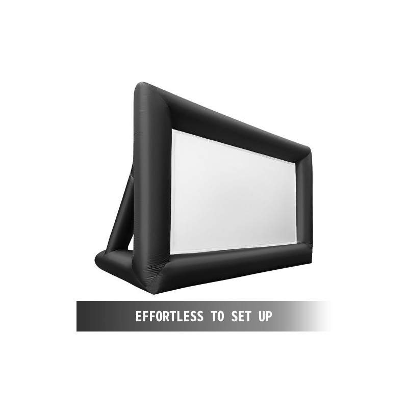 Puhallettava elokuvakangas 210D Oxford koko 4,11 x 2,05 m 16:9 ilman puhallinta