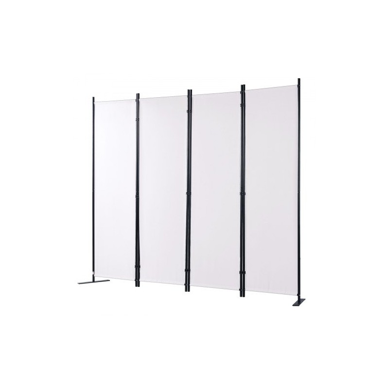 Tilanjakaja 4-paneelinen hiiliteräsrunko 180g polyesterikangas taitettava 224 cm leveä 171 cm korkea