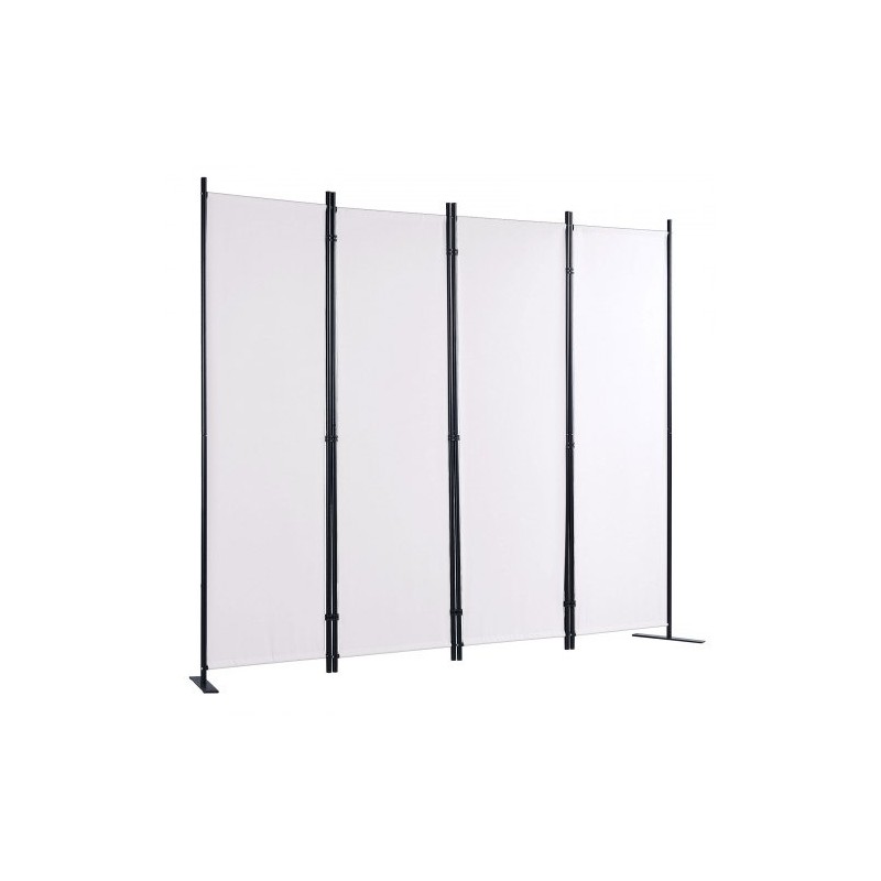 Tilanjakaja 4-paneelinen hiiliteräsrunko 180g polyesterikangas taitettava 224 cm leveä 171 cm korkea
