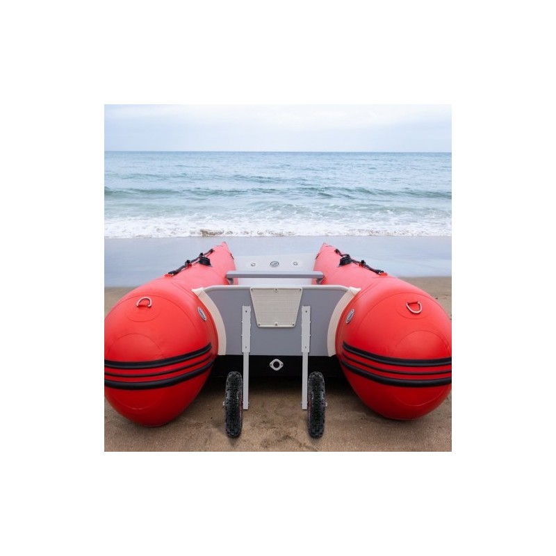 Peräpeiliin asennettava veneen kuljetuspyöräsarja 12 tuuman ilmakumirenkailla alumiiniseosvarret 4 pikalukitustappia 272 kg