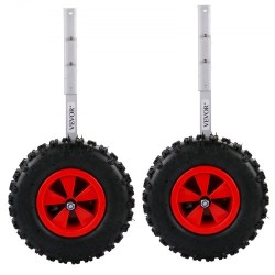 Peräpeiliin asennettava veneen kuljetuspyöräsarja 12 tuuman ilmakumirenkailla alumiiniseosvarret 4 pikalukitustappia 272 kg