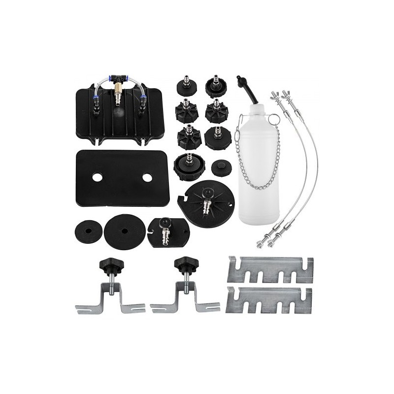 Paineilmainen jarrujen ja kytkimen ilmaussarja viiden litran säiliöllä manometrilla