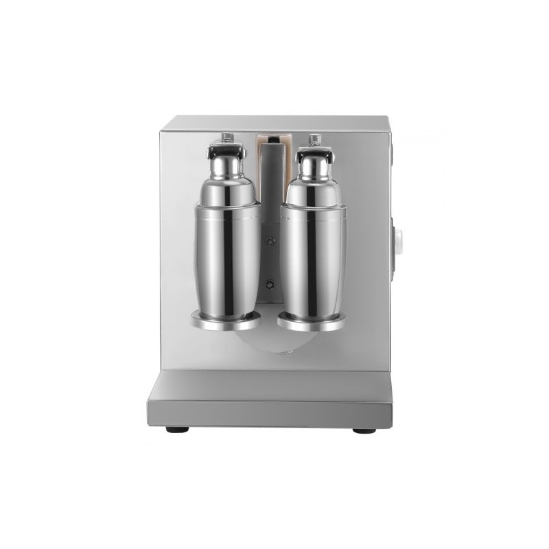 Maitoteen ravistelukone ruostumattomasta teräksestä sähköinen tuplarunkoinen 120W kaksi 750 ml kuppia
