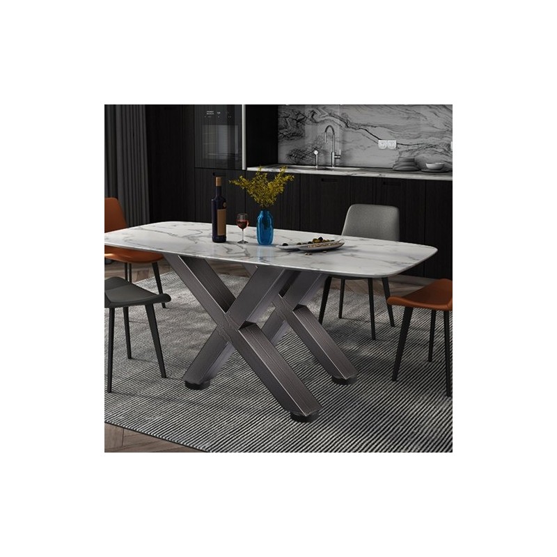 Pöydänjalat rautaiset X-runkoiset 720 mm musta 1000 kg 2 kpl