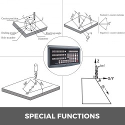 3-akselinen monitoiminen digitaalinen DRO-näyttö tarkalla lineaariskaalalla sorveille ja jyrsinkoneille