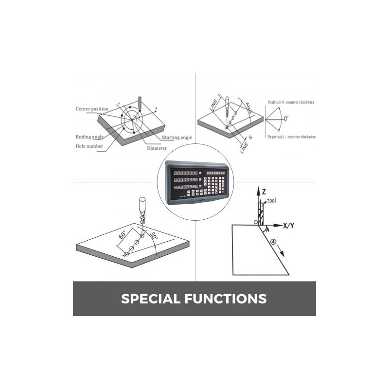 3-akselinen monitoiminen digitaalinen DRO-näyttö tarkalla lineaariskaalalla sorveille ja jyrsinkoneille