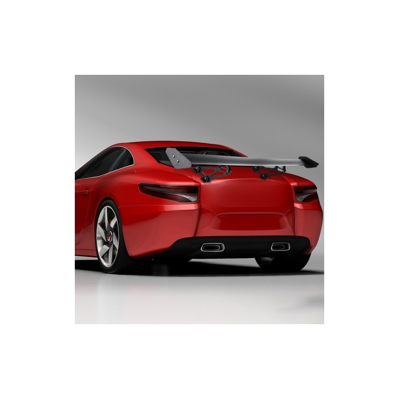 Takasiipi alumiiniseoksinen 111 senttimetriä yksitasoinen musta säädettävillä kannakkeilla hatchbackeihin