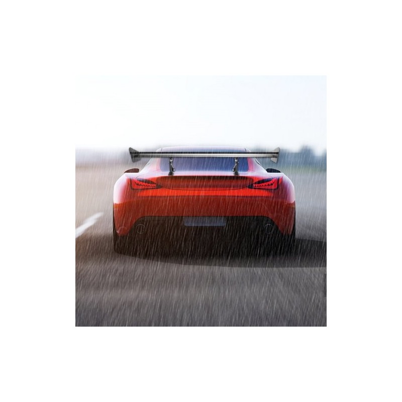 Takasiipi alumiiniseoksesta kaksitasoinen musta säädettävillä kannattimilla yleismallinen sedaneihin