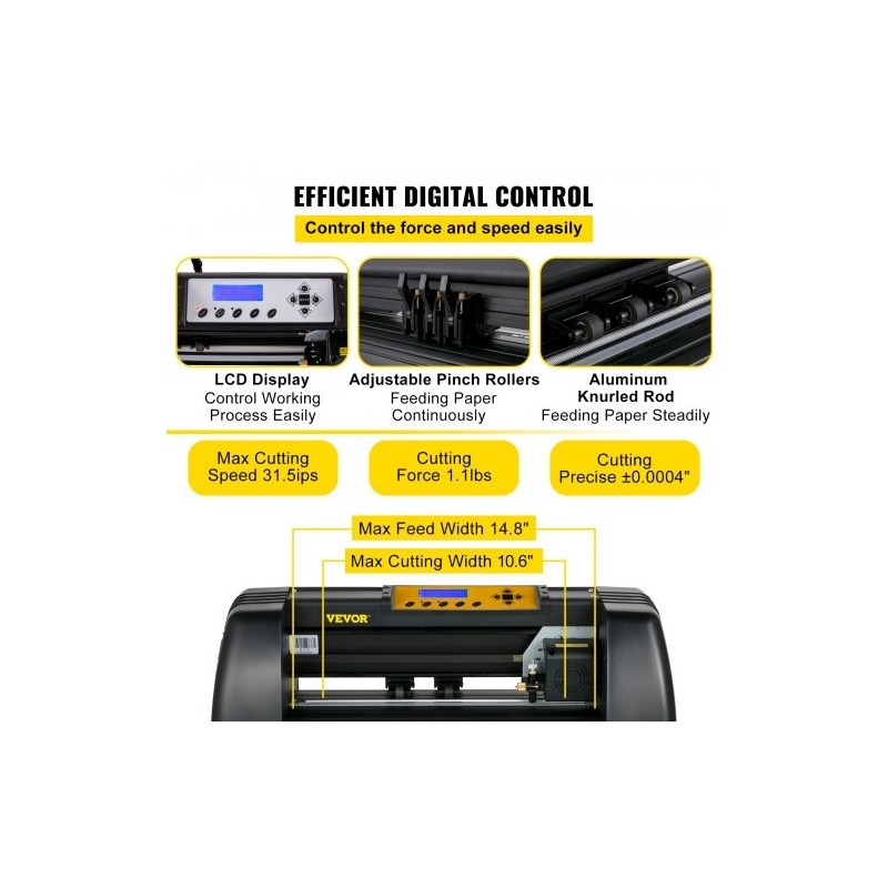 Vinyylileikkuri ja piirtokone 14 tuuman pöytämallinen 285 mm leikkuuleveydellä mukana ohjelmisto