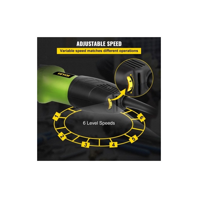 Putkihiomakone ruostumatonta terästä 800 wattia 180 millimetrin kuusiportainen nopeussäätö