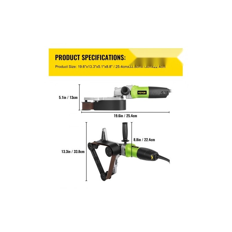 Putkihiomakone ruostumatonta terästä 800 wattia 180 millimetrin kuusiportainen nopeussäätö