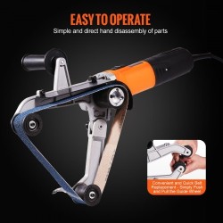 Putkihihnahiomakone 1300W alumiiniseosrunko 50 hiomanauhaa kuusi nopeustasoa