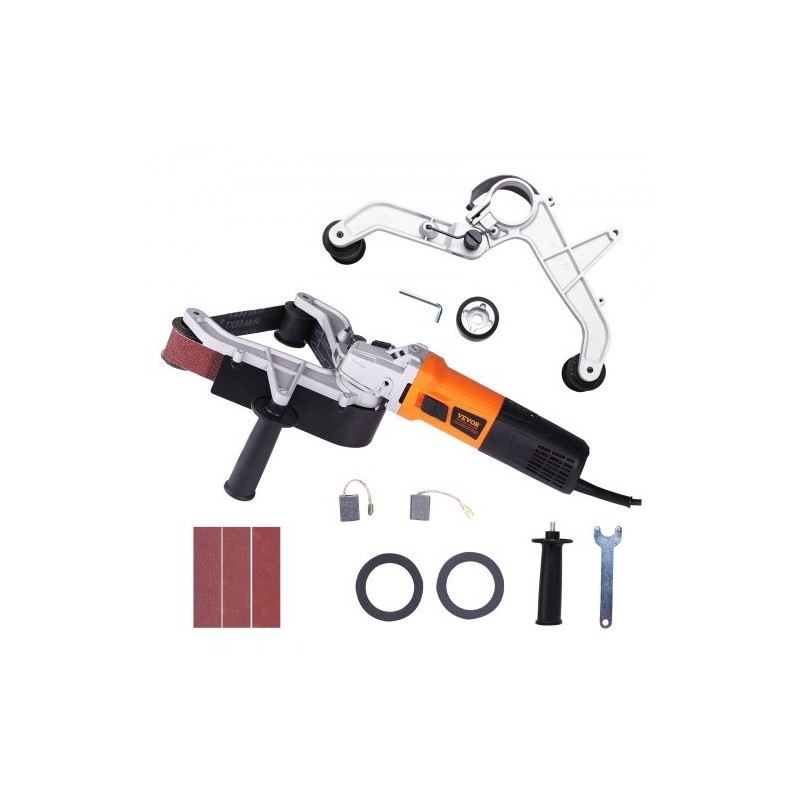 Putkihiomakone 1300 W 6-portainen nopeudensäätö alumiiniseosrunko 3 hiomanauhaa