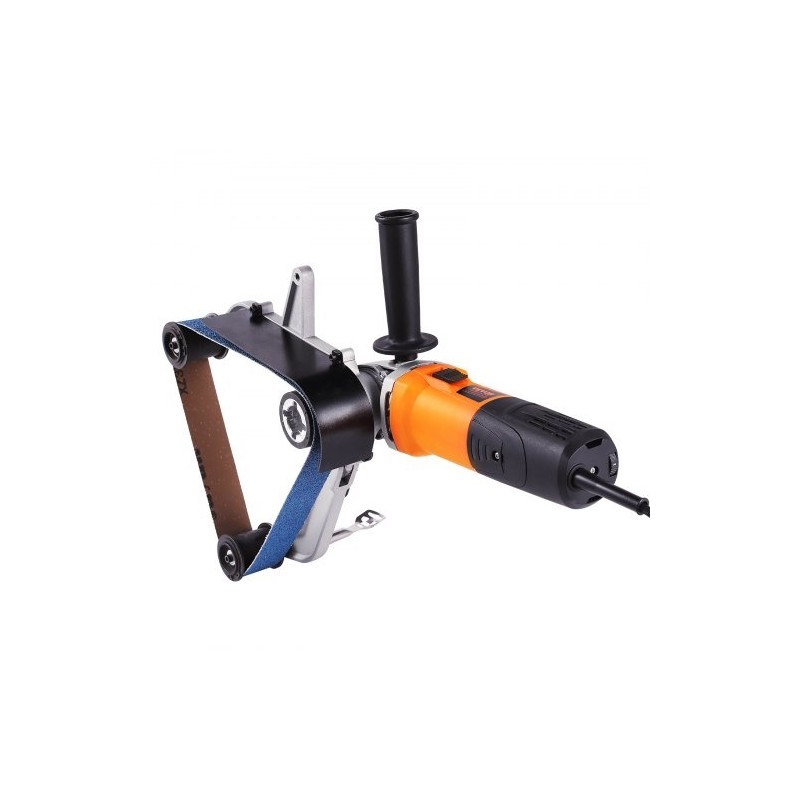 Putkihiomakone 1300 wattia 6-portainen nopeussäätö 100 hiomanauhaa alumiiniseosrunko