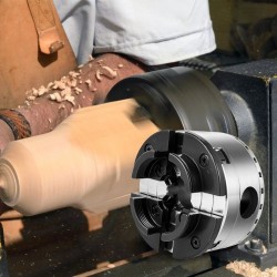 Puunsorvin teräs nelileukainen istukkasarja 95 mm 5 leukasarjaa kulhojen ja karojen kiinnitykseen