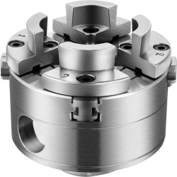 Teräksinen puusorvin istukka halkaisija 69,85 millimetriä nelileukainen itseään keskittävä 1 tuuman kierre