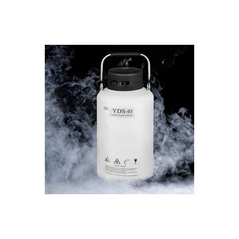 Kryogeeninen nestemäisen typen säiliö 10 l alumiiniseos 6 sisäsäiliötä kantokahvalla