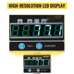 Ripustettava nosturivaaka digitaalinen 1000 kg alumiinirunko LED-näyttö kauko-ohjain