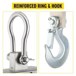 Ripustettava nosturivaaka digitaalinen 1000 kg alumiinirunko LED-näyttö kauko-ohjain