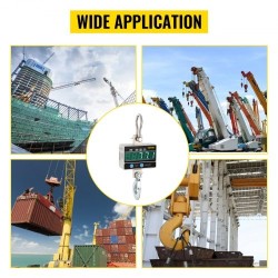 Ripustettava nosturivaaka digitaalinen 1000 kg alumiinirunko LED-näyttö kauko-ohjain